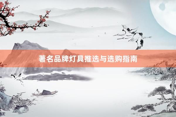 著名品牌灯具推选与选购指南